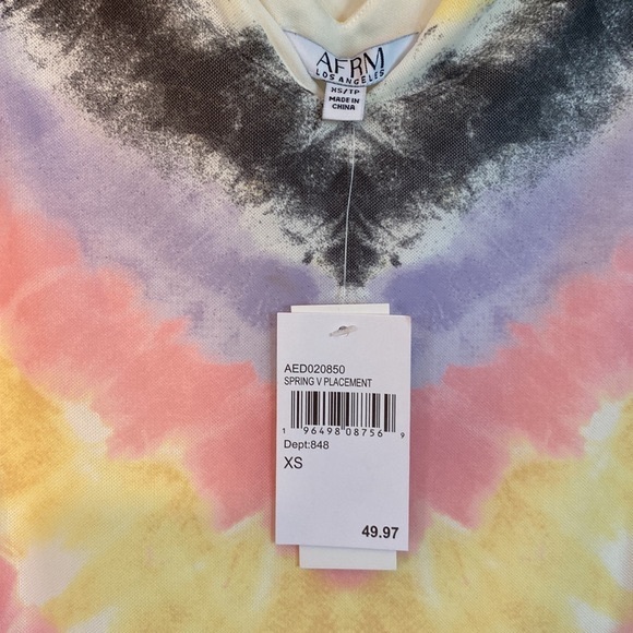 NWT, Never been Worn. AFRM Tie dye strapless dress. Size XS SO PRETTY! - Picture 2 of 2